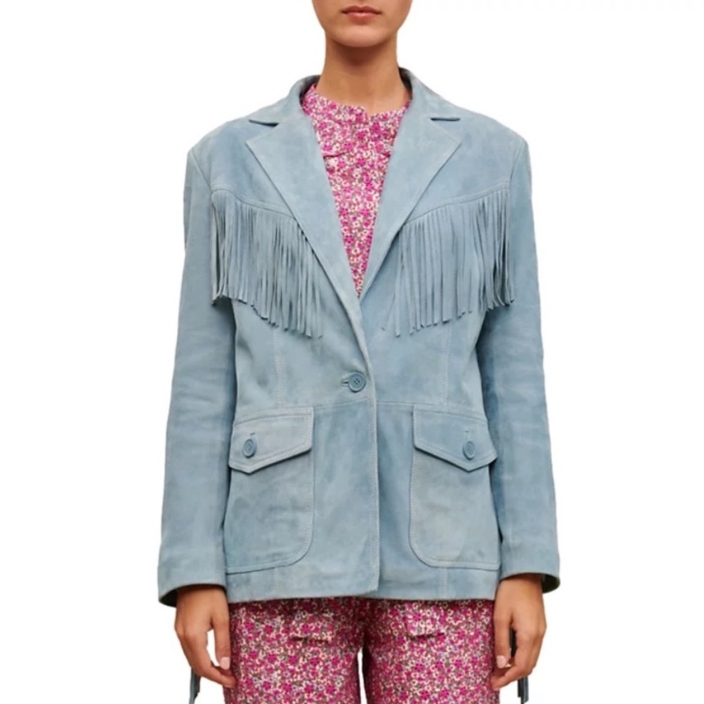 Maje Fringe Blazer